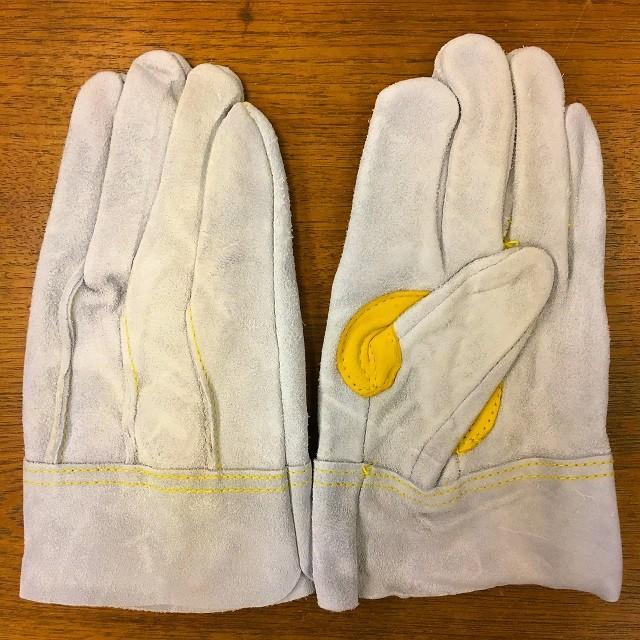 シモン 10双セット 107AP 銀当付 牛床革 銀当付 背縫 作業用 革手袋