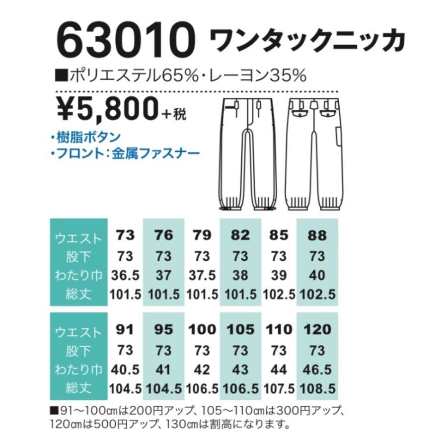 63010 本格派 ワンタック ニッカ サージ生地 レーヨン混 鳶服 鳶衣料