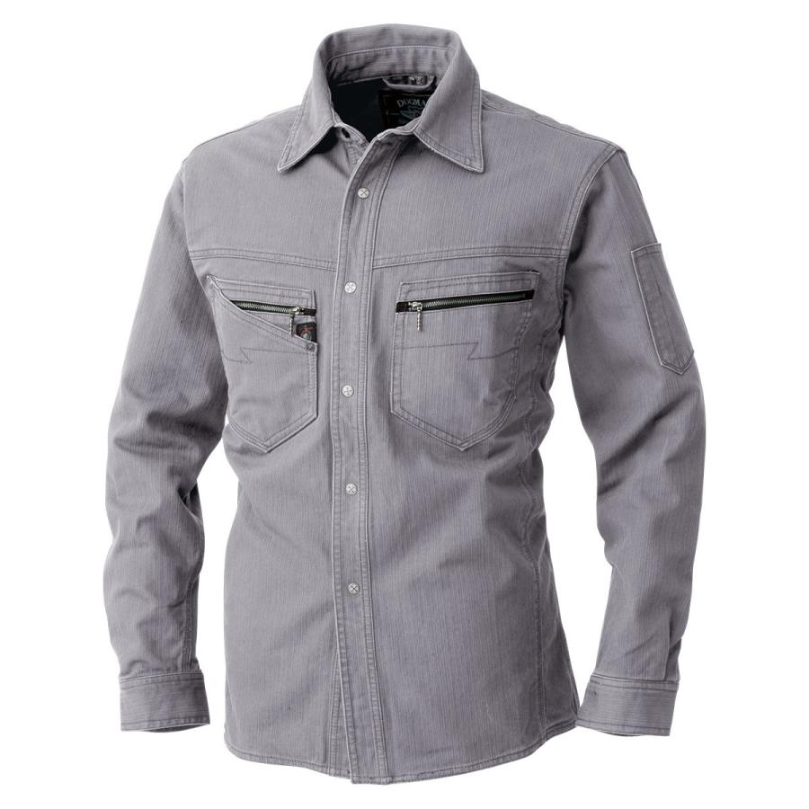 No.8191 DOGMAN 生地厚 ランダムピケ 長袖シャツ 綿100% 耐久性 火に