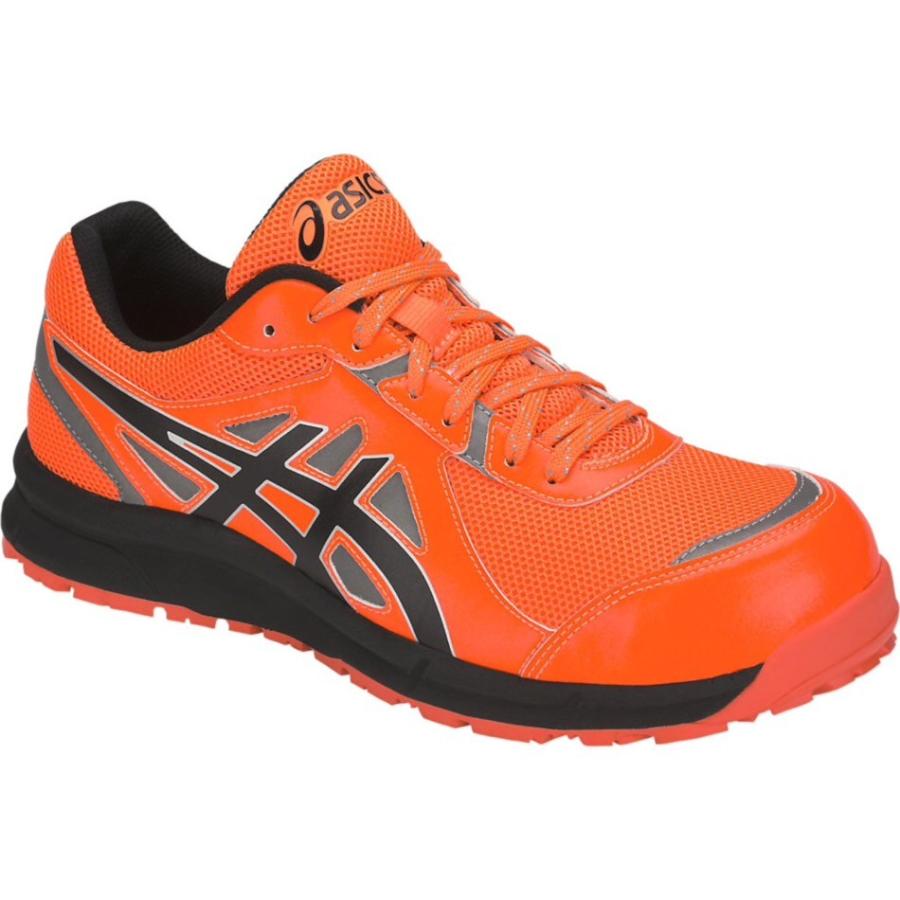 CP206 Hi-Vis asics アシックス ウィンジョブ 安全靴 高視認性リフレクター セーフティシューズ 耐油 耐滑 耐摩耗 CPソール αGEL JSAA ショッキングオレンジ｜proshophamada｜03