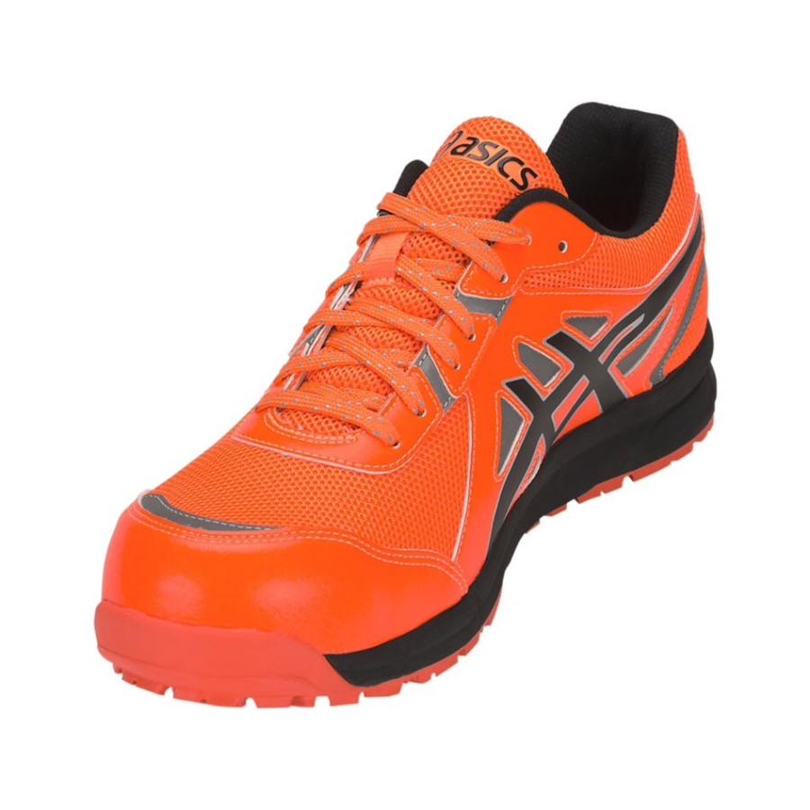 CP206 Hi-Vis asics アシックス ウィンジョブ 安全靴 高視認性リフレクター セーフティシューズ 耐油 耐滑 耐摩耗 CPソール αGEL JSAA ショッキングオレンジ｜proshophamada｜04