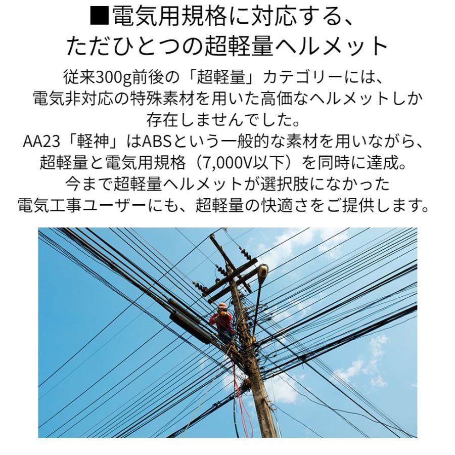 DIC AA23-C 超軽量 透明ひさし ヘルメット 軽神（通気孔なし/一体成型ライナー）/ 作業 工事 建設 建築 現場 土木 高所用 安全 新発売 超軽い 電気工事 電気設備｜proshophamada｜15