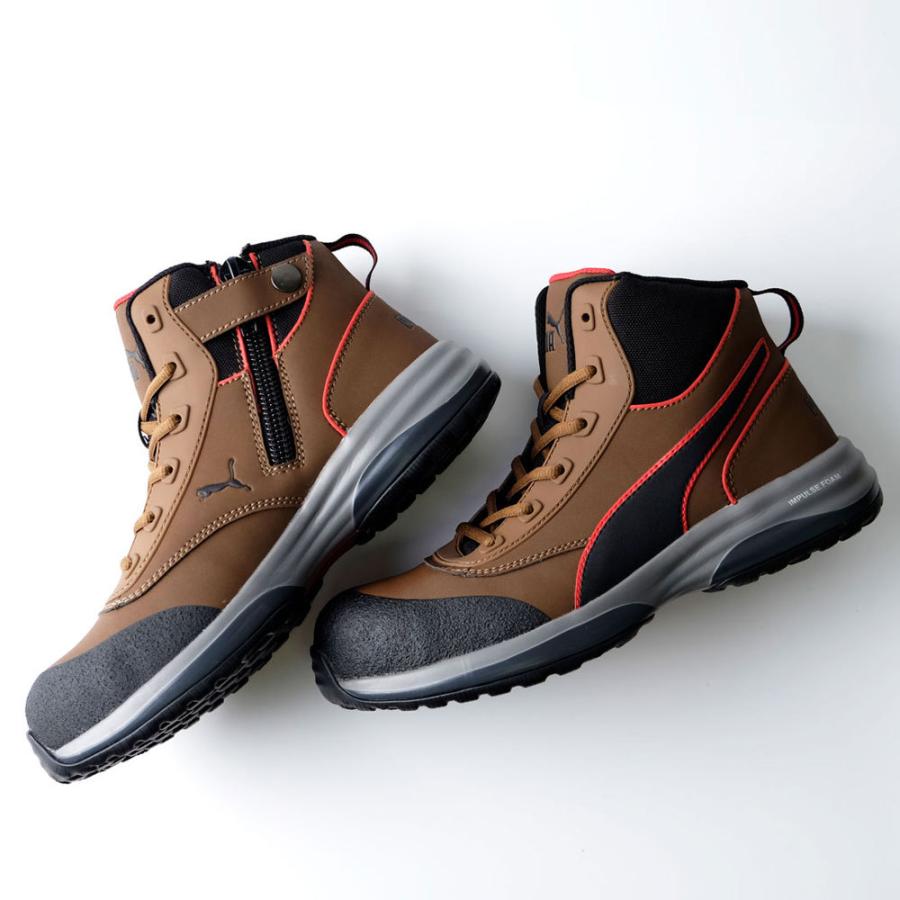 PUMA（プーマ） 安全靴 Rapid Brown Mid Zip ミドル セーフティ