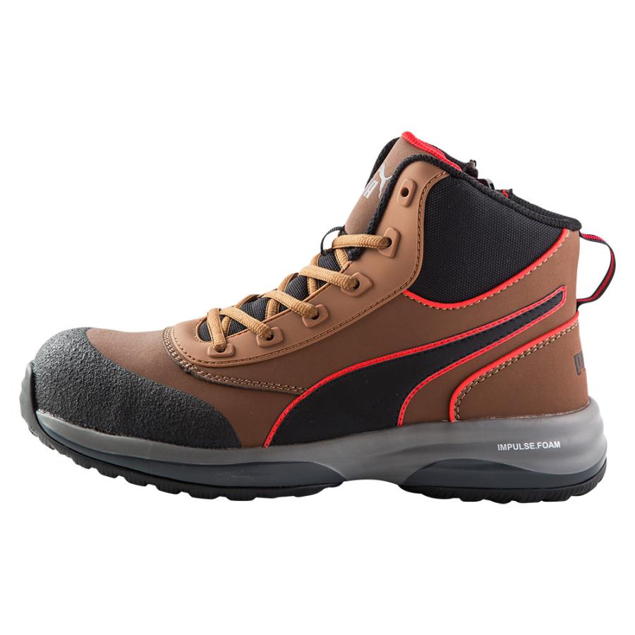 PUMA（プーマ） 安全靴 Rapid Brown Mid Zip ミドル セーフティ