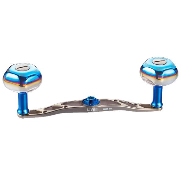 リブレ クランク130 ※センターナット無し 50.2g #チタン/ブルー 【送料無料】【お取り寄せ商品】