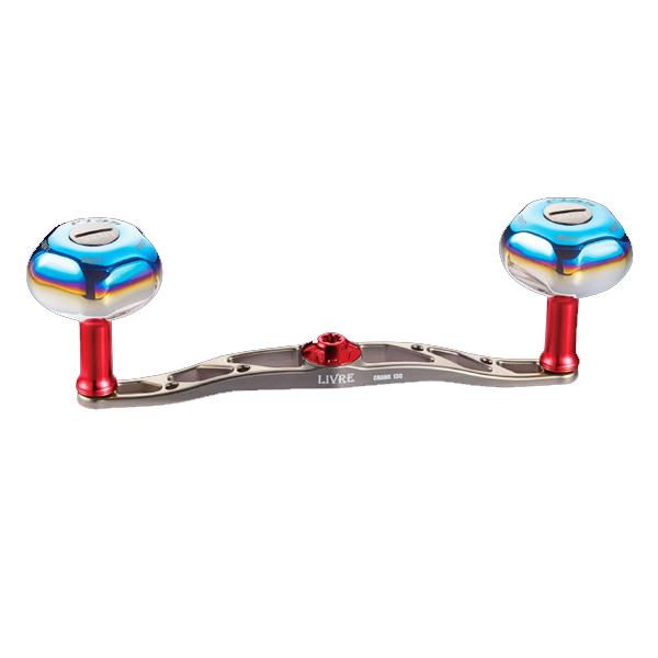 リブレ クランク130 ※センターナット無し 50.2g #チタン/レッド 【送料無料】【お取り寄せ商品】