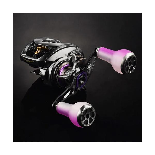 ゴメクサス/ハンドルノブ×２個 ナットセット/TPEノブ/ブラック×パープル GOMEXUS - 【ゴメクサス】ハンドルノブ/NEW typeミニTPEノブ/B