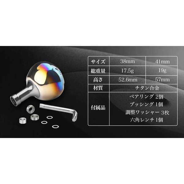 ゴメクサス ギャラクシー ハンドルノブ 38mm TypeA/TypeS チタン製