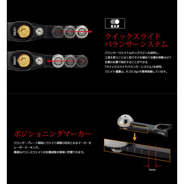 リブレ SB 70-75 TS ハンドルノブ ABU ダイワ(シマノM8) 左巻き用 88.0