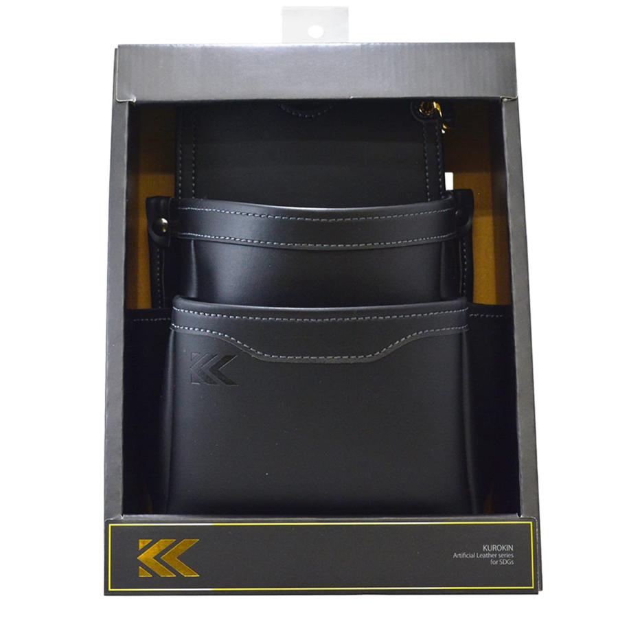 KUROKIN フジ矢 フジヤ 腰袋薄型2段 黒金 AB-32BG Light PU KUROKIN フジ矢 フジヤ 腰袋薄型2段 黒金 AB-32BG Light PU