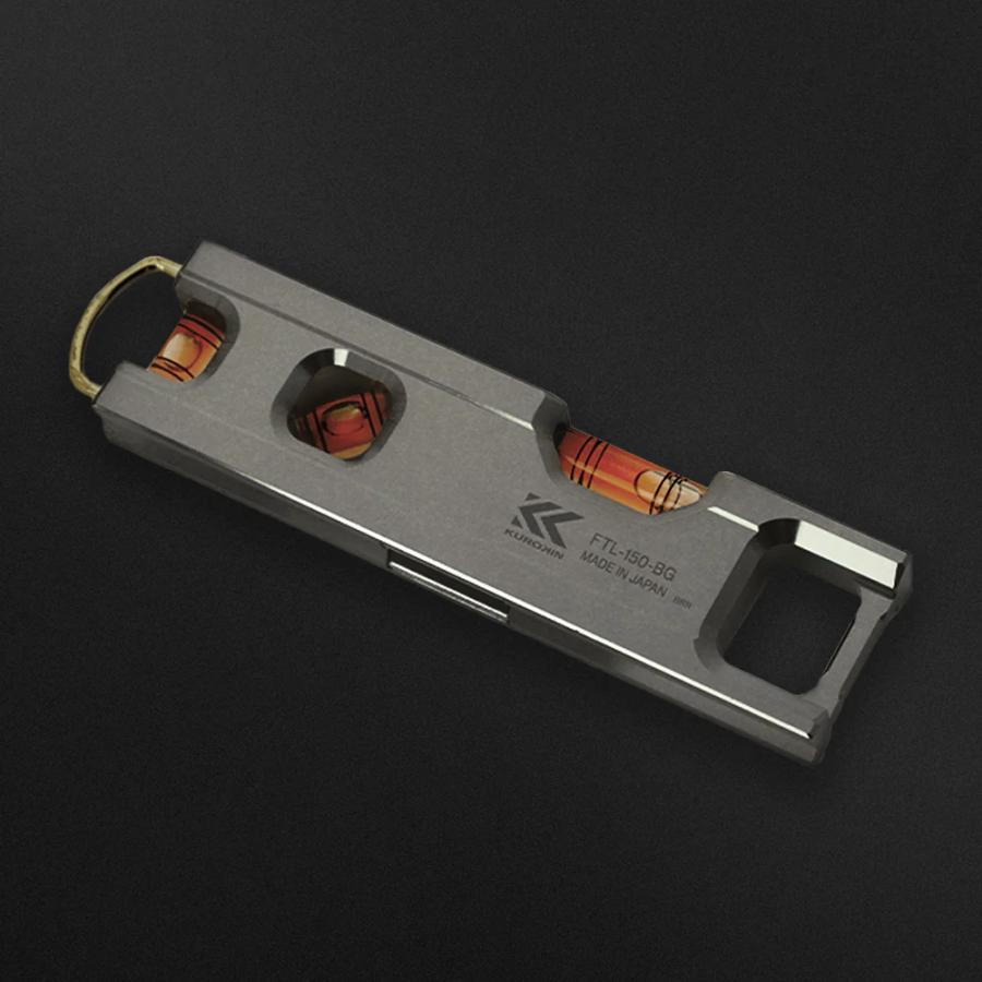 フジ矢 アルミ水平器 FTL-150-BG 黒金 マグネット付 パイプで測定 落下