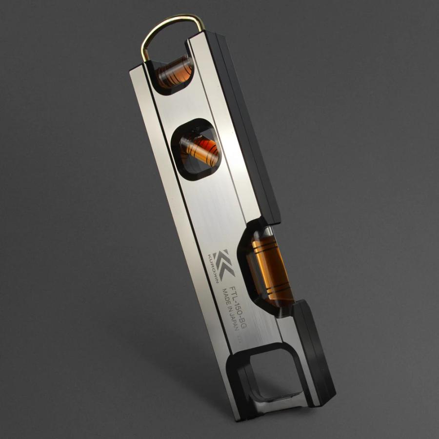 フジ矢 アルミ水平器 FTL-200-BG 黒金 マグネット付 パイプで フジ矢 アルミ水平器 FTL-200-BG 黒金 マグネット付 パイプで