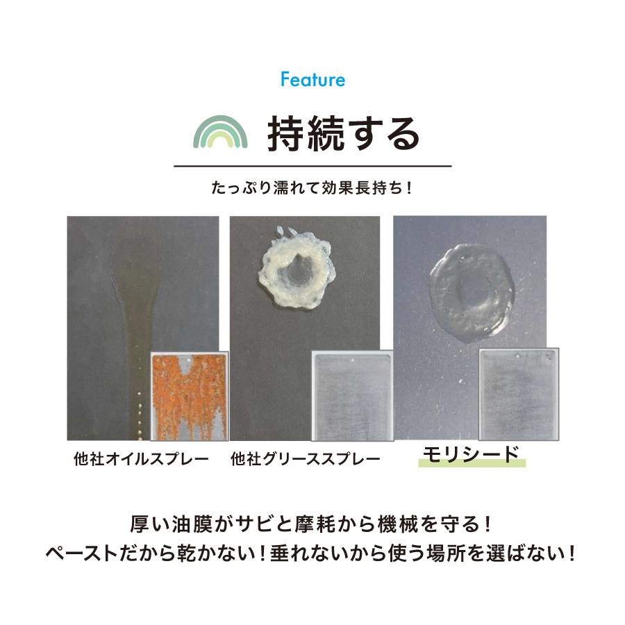 ヤナセ製油 高性能防錆潤滑ペーストスプレー モリシード 内容量：420ml