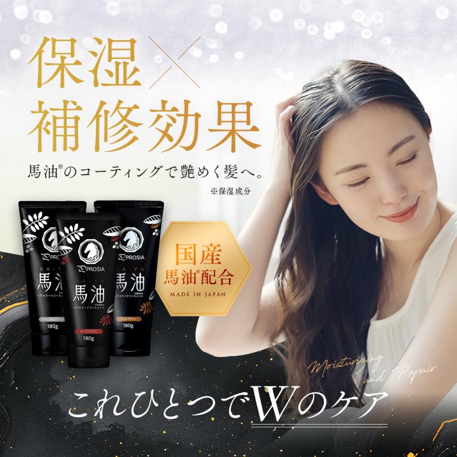 アイメディア 白髪染め プロシア 馬油ヘアカラートリートメント 2本組