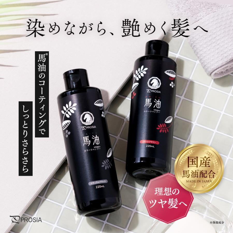アイメディア 馬油白髪ケア3点セット プロシア カラーシャンプー ヘア