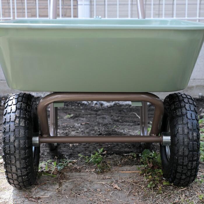 ガーデン2輪車 ノーパンクタイヤ 容量40L 積載80kg 重量9kg パンク