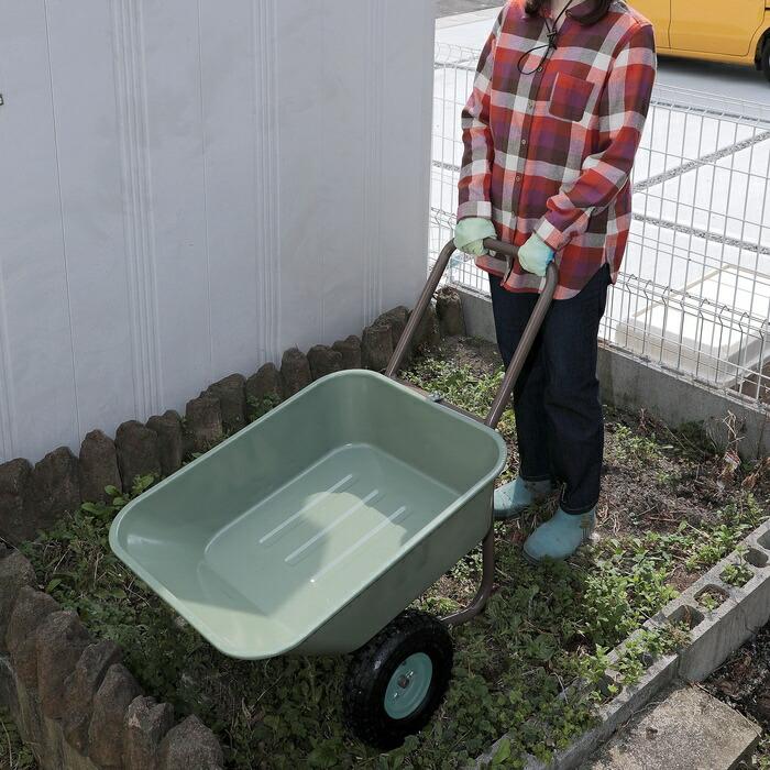 ガーデン2輪車 ノーパンクタイヤ 容量40L 積載80kg 重量9kg パンク