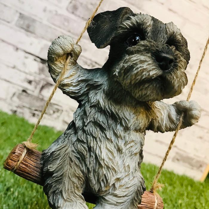 ブランコシュナウザー 犬 イヌ かわいい置物 おしゃれなアニマル