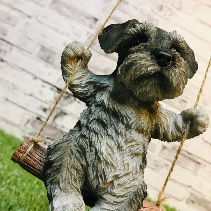 ミニチュアシュナウザー 子犬 ブランコ オブジェ インテリア 【公式通販】