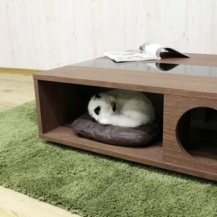 センターテーブルキャット ワンちゃん・ネコちゃんの秘密基地 引出し付き 犬 猫 国産品 |  | 13