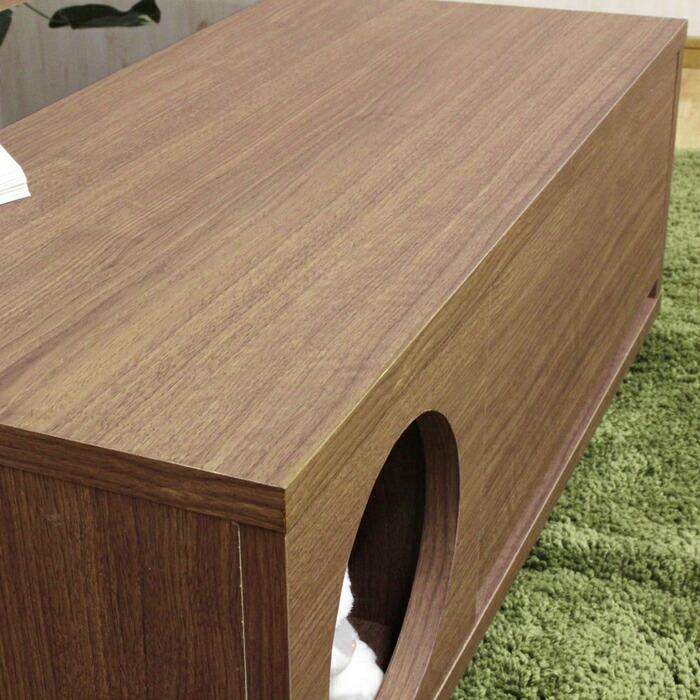 センターテーブルキャット ワンちゃん・ネコちゃんの秘密基地 引出し付き 犬 猫 国産品 |  | 06
