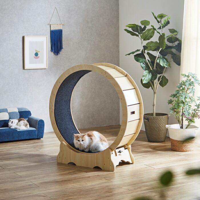 犬猫用ホイール 大回転おもちゃ ストレス解消回転ホイール W91×D34.5×H98cm dc-wheel | 