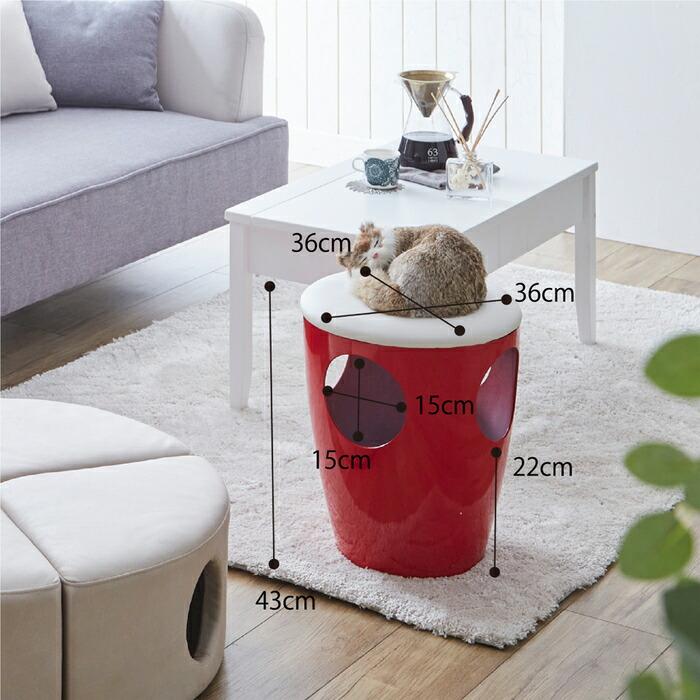 猫用 ねこスツール ネコちゃんの秘密基地 椅子 耐荷重80kg |  | 01