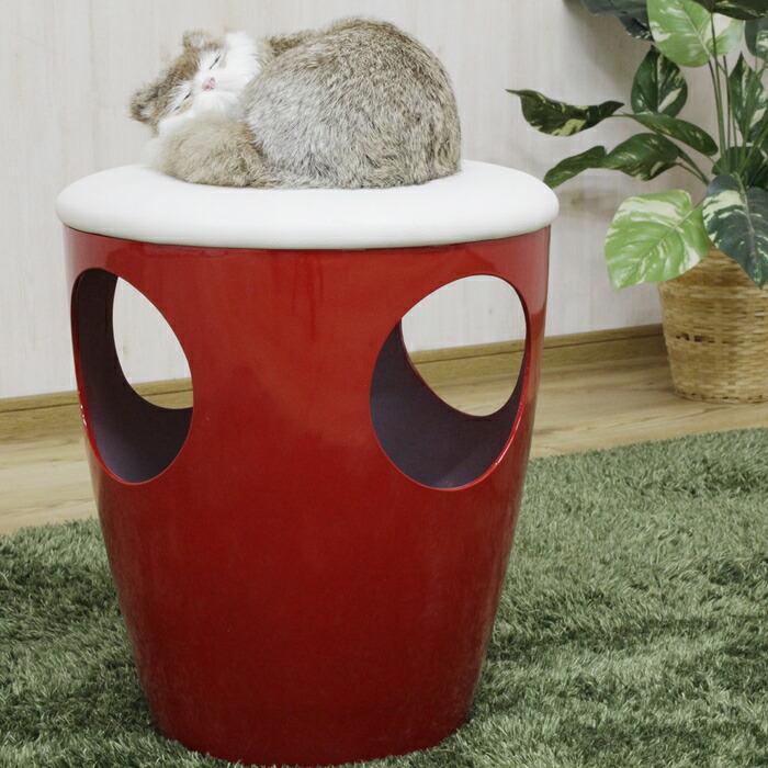猫用 ねこスツール ネコちゃんの秘密基地 椅子 耐荷重80kg |  | 05