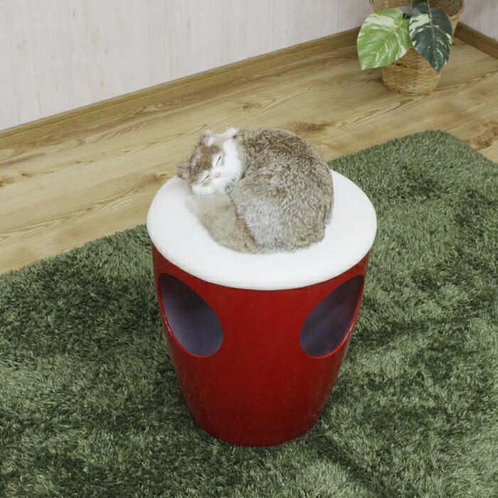 猫用 ねこスツール ネコちゃんの秘密基地 椅子 耐荷重80kg |  | 07