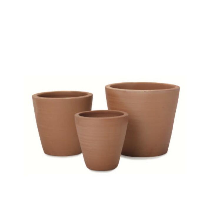 テラコッタ植木鉢 3鉢セット 10号 8号 6号 底穴あり イーシリーズ E-23 es-e23x3se おしゃれ 素焼き鉢 大型 屋外 |  | 08