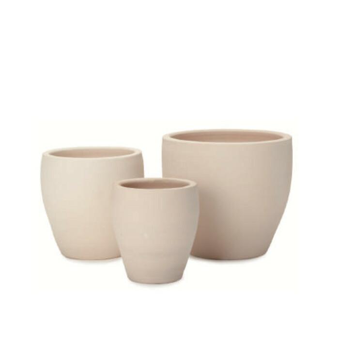 テラコッタ植木鉢 3鉢セット 10号 8号 6号 底穴あり イーシリーズ E-30W 白土焼付 es-e30w3se おしゃれ 素焼き鉢 大型 屋外 |  | 05