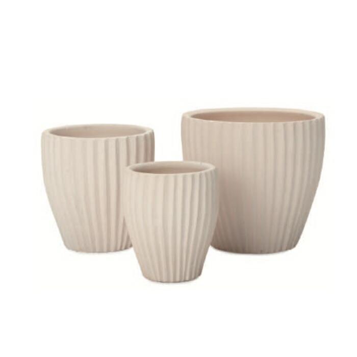 テラコッタ植木鉢 3鉢セット 10号 8号 6号 底穴あり イーシリーズ E-36W 白土焼付 おしゃれ 素焼き鉢 大型 屋外 |  | 03