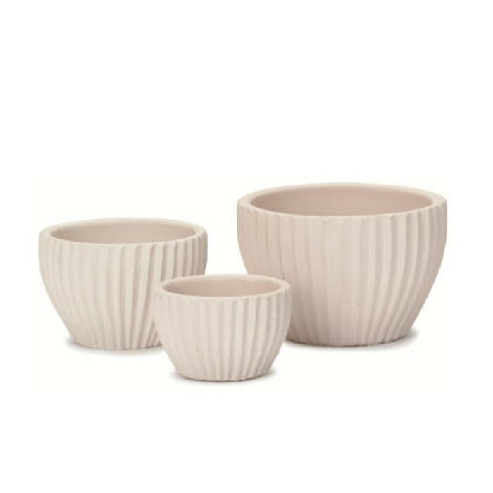 テラコッタ植木鉢 3鉢セット 10号 8号 6号 底穴あり イーシリーズ E-40W 白土焼付 es-e40w3se おしゃれ 素焼き鉢 大型 屋外 |  | 06