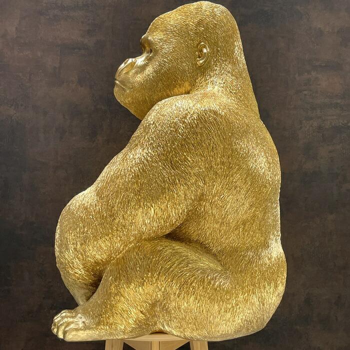 金色ゴリラの立体オブジェ 約60cm 金色ゴリラの立体オブジェ 約60cm - メルカリ