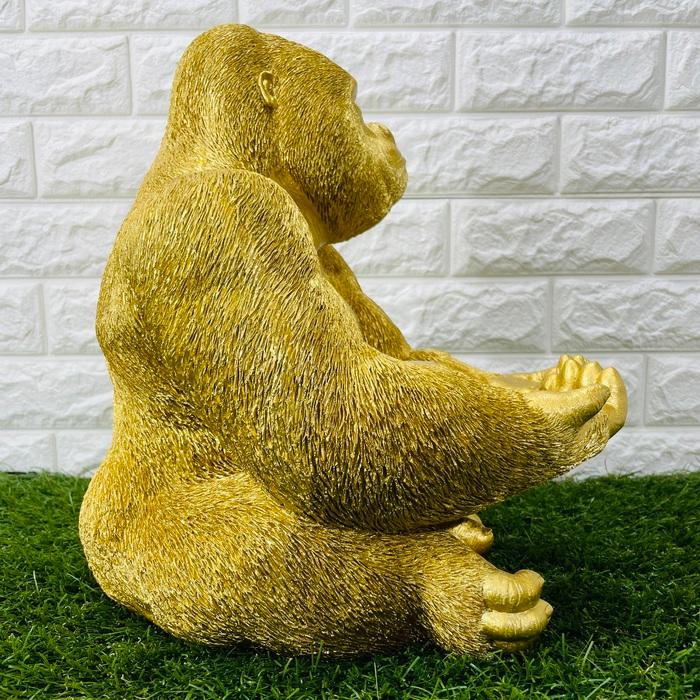 アメ雑市場… 金色 ゴリラ 置物 約30cm高 アメ雑市場… 金色 ゴリラ 置物