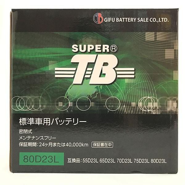 80D23L 新品 標準車用カーバッテリー 自動車 車 岐阜バッテリー SUPER 