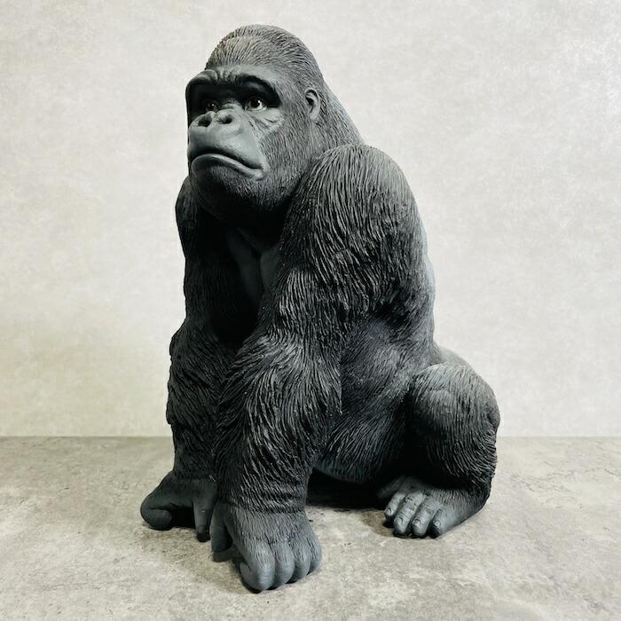 かわいい 置物 シンプル黒ゴリラ 動物 おしゃれ 玄関 贈り物 可愛い インテリア ガーデンオーナメント |  | 01