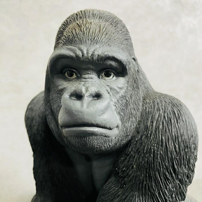 かわいい 置物 シンプル黒ゴリラ 動物 おしゃれ 玄関 贈り物 可愛い インテリア ガーデンオーナメント |  | 02