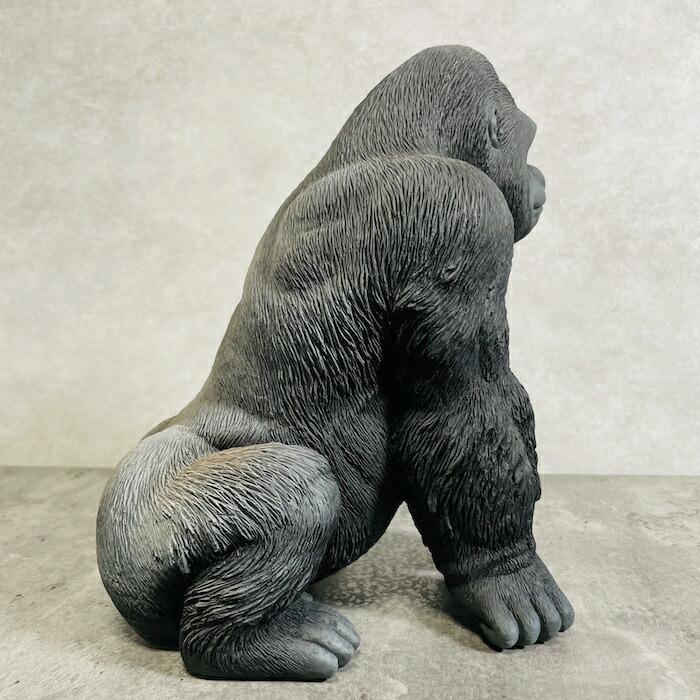 かわいい 置物 シンプル黒ゴリラ 動物 おしゃれ 玄関 贈り物 可愛い インテリア ガーデンオーナメント |  | 05