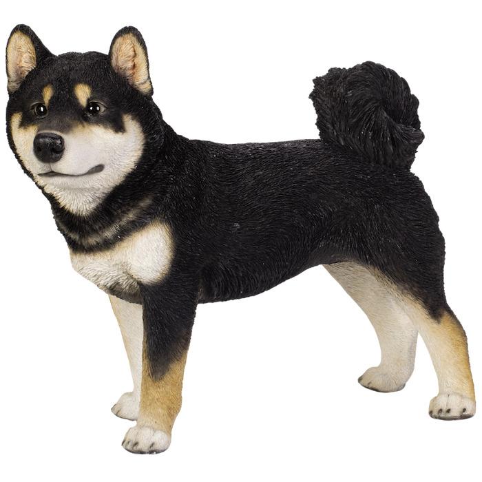 置物 立っている黒柴犬 イヌ 特大 高さ41.5cm woobia 動物 おしゃれ