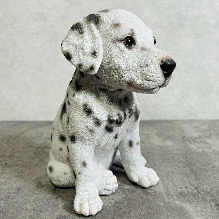 かわいい 犬 置物 お座り ダルメシアン 動物 おしゃれ 玄関 贈り物 可愛い インテリア ガーデンオーナメント |  | 01
