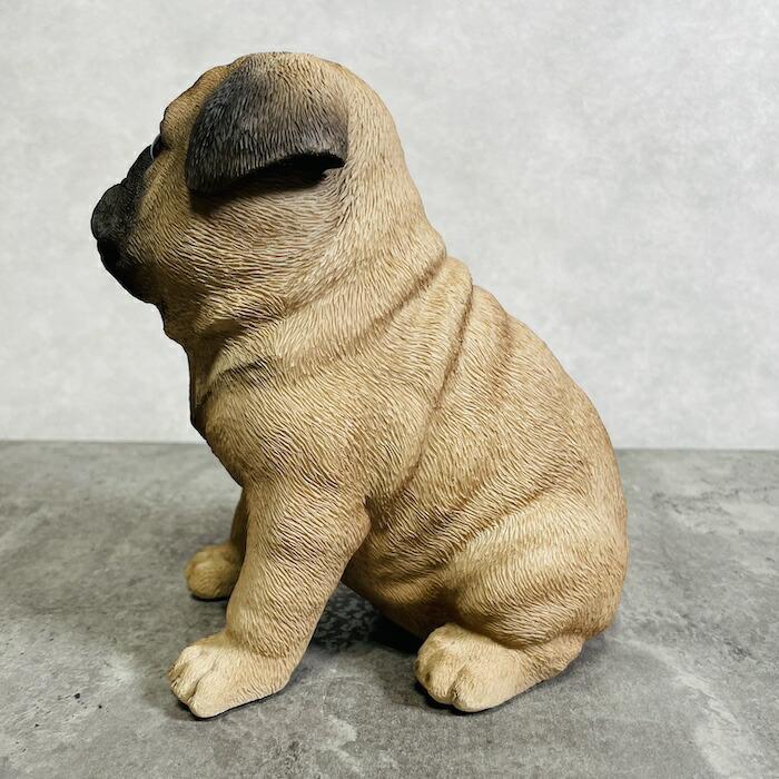 かわいい 犬 置物 お座り パグ 動物 おしゃれ 玄関 贈り物 可愛い インテリア ガーデンオーナメント |  | 04