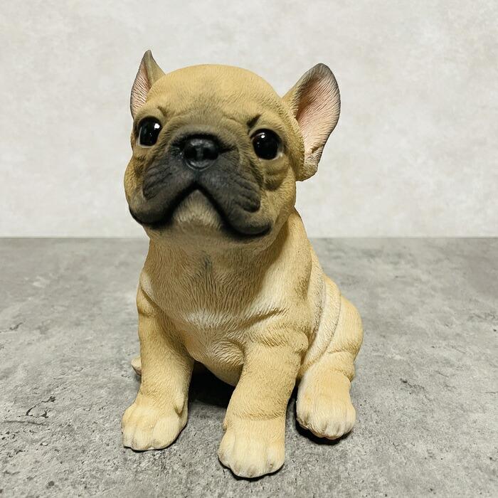 かわいい 犬 置物 フレンチ・ブルドッグ 見つめるイヌ 玄関 動物 おしゃれ インテリア トイレ 贈り物 可愛い リアル |  | 01