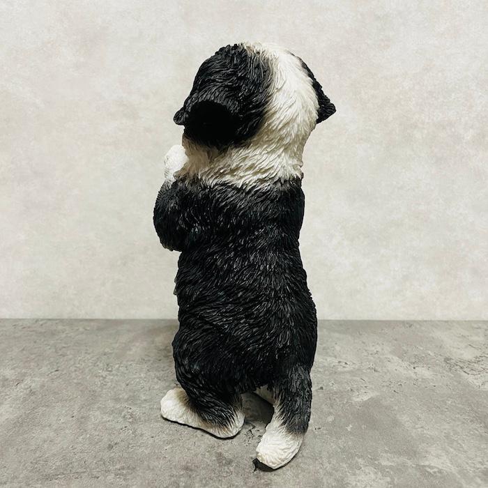 かわいい犬の置物 おねだりボーダーコリー 高さ22cm イヌ 動物 おしゃれ 玄関 インテリア ガーデン 庭 |  | 05