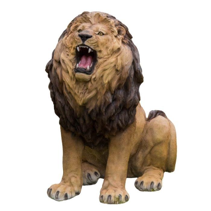 置物 吠えるライオン 特大 高さ108cm おしゃれ 大きい 玄関 インテリア