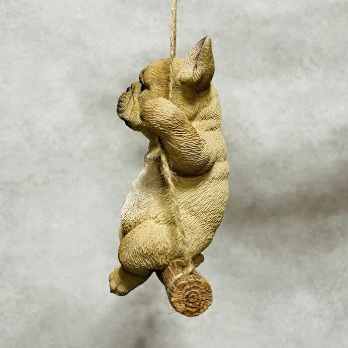 かわいい 犬 置物 フレンチ・ブルドッグ お座りブランコ 玄関 動物 おしゃれ インテリア トイレ 贈り物 可愛い リアル |  | 02