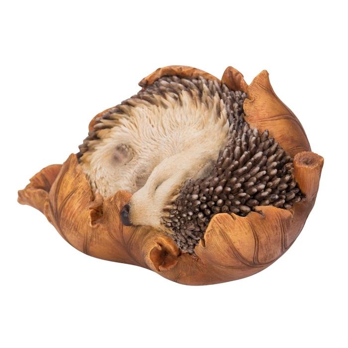 かわいい 置物 葉っぱに包まるハリネズミ 動物 おしゃれ 玄関 インテリア ガーデンオーナメント 庭 |  | 05