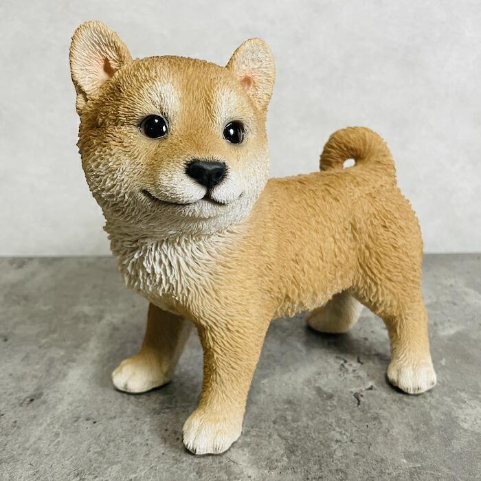 かわいい 犬 置物 横向き柴犬 イヌ 動物 おしゃれ 玄関 贈り物