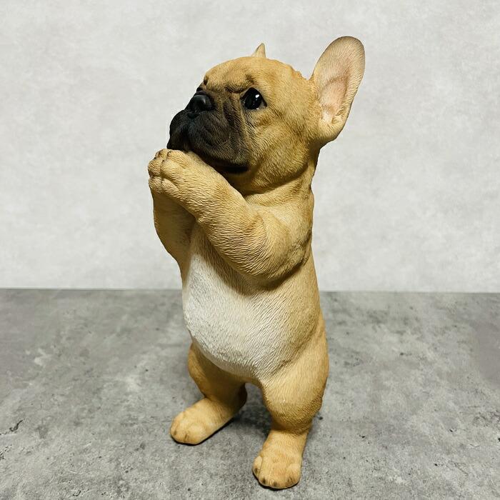 かわいい 犬 置物 フレンチブルドッグの置物 おねだりポーズ 贈り物 おしゃれ 動物 玄関 トイレ 可愛い リアル インテリア |  | 03