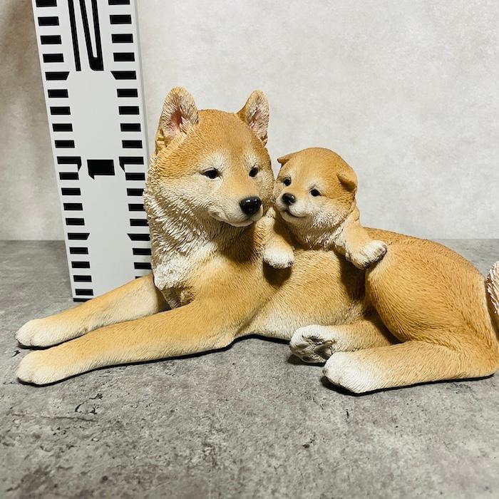 かわいい犬の置物 親子の柴犬 グッズ 動物 おしゃれ 玄関 インテリア 卓上 ガーデン 庭 woobia ウービア |  | 01